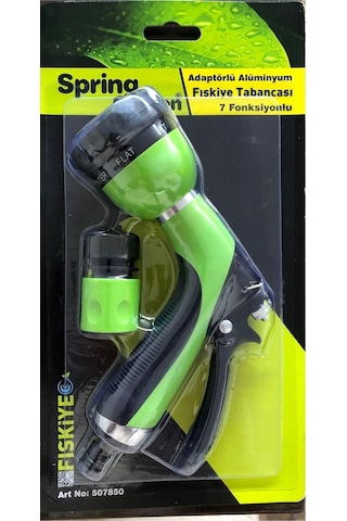Spring Garden Fıskiye Tabancası Alüminyum 7 Fonksiyonlu Sulama Tabancası