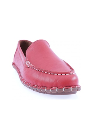 Dgn 603-23y Kadin Dikiş Detayli Loafer Ayakkabi 603-2109-R0766 Kırmızı