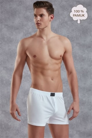 Mode Cool Doreanse Erkek Pamuk Battal Boy Boxer 1511p Beyaz
