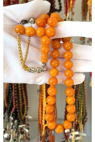 Tesbihci Sarı Küre Model Orijinal Katalin Tesbih