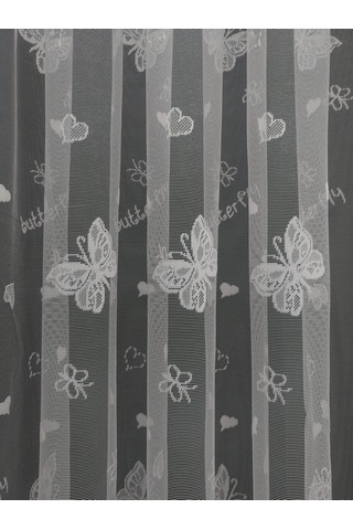 Perdealemi Kelebek Desenli Çocuk Odası Perdesi, 100x250, Seyrek Pile, 1/2 Çok Renkli