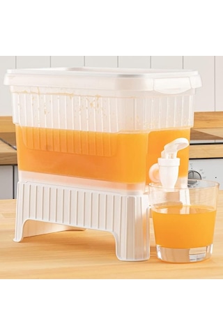 Güncelçarşı Musluklu Ve Ayaklı Buzdolabı Sebili, Su Sebili, Limonata, Portakal Suyu, Piknik, Balkon, Seyyar Masa Sebili, 4 Litre
