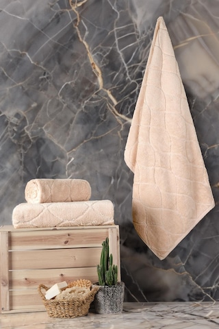 Varol Voli Micro Cotton Banyo Havlusu 70x140cm Bej-70x140cm Bej