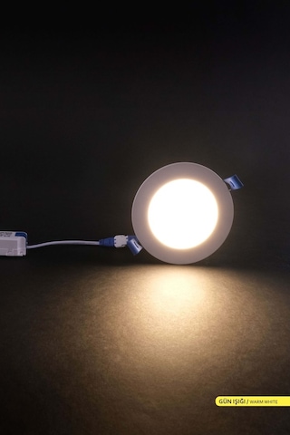 ACK Sıva Altı Yuvarlak LED Panel Armatür 3000K AP01-00600 Beyaz
