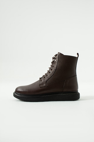 King Shoes Büyük Numara Erkek Bot Kahverengi