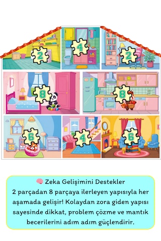 Kino Nun Evi - Aşamalı Puzzle 8 Oda 80 Farklı Ev 35-50 Cm