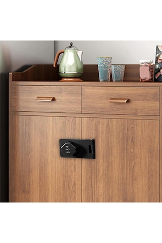 Homyl Dolap Kapı Kilidi Vidalı Çekmece Ahır Siyah-3,5-inç