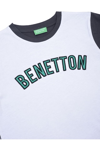 United Colors Of Benetton Benetton Erkek Çocuk T-shirt - Ekru Bnt-b21639 Ekru