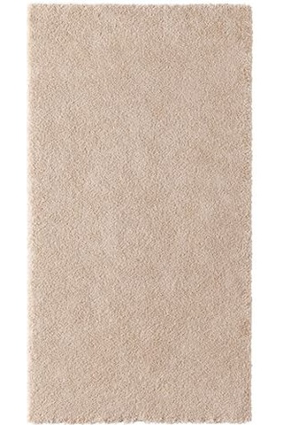 Halı 80x150 Cm Kırık Beyaz-Bej Renk Parlak Tüyler Yıkanmaz Modern Halı