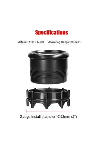Singree 52mm Araç Sıcaklık Göstergesi - Alarmlı Lcd Ekran, 20-120 C Ölçüm