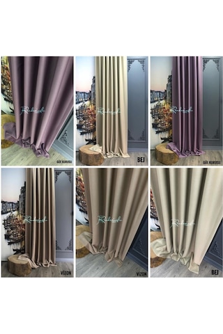 Brillant Blackout Karartma Işık Geçirmez Fon Perde 19 Renk Seçene