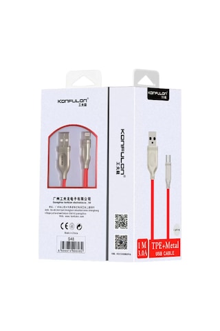 Konfulon S48 Lightning Kablo İphone Uyumlu 1m 3a - Sarı -