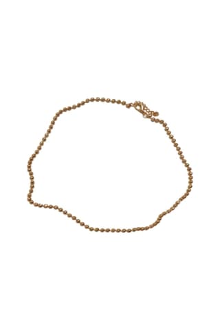 Top Zincir Kolye Gold Beyaz