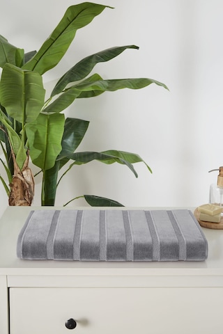 Özdilek Sadem Organik Stripe Banyo Paspası 60x100 Cm Gri