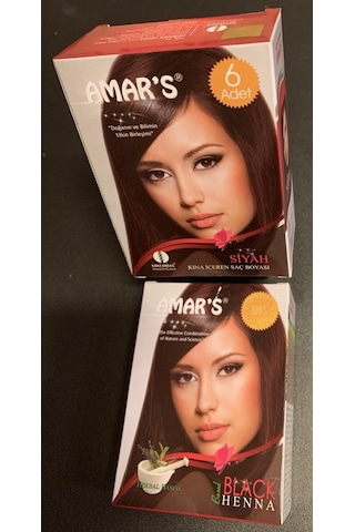Amar's Kına İçeren Saç Boyası Siyah 6 x 10 G 10 Kutu