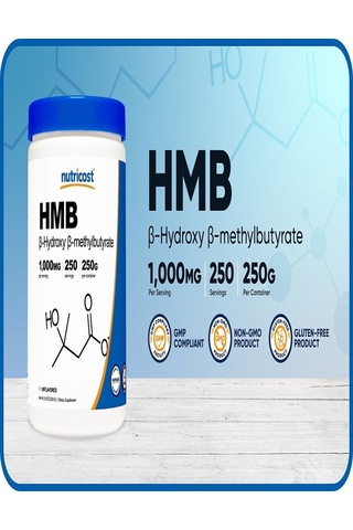Nutricost Hmb Amino Powder 1000 Mg 250 Gr - 250 Servis