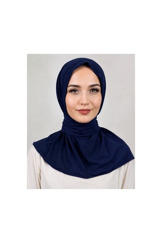 Unika Boutique Çıtçıtlı Bağlamalı Tesettür Pratik Şal Deniz Havuz Için Uygundur Lacivert
