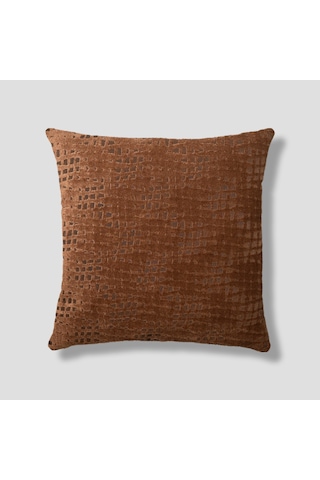 Sezyon Riva Desenli 50 50 Kahverengi Kırlent Kılıfı Kahverengi