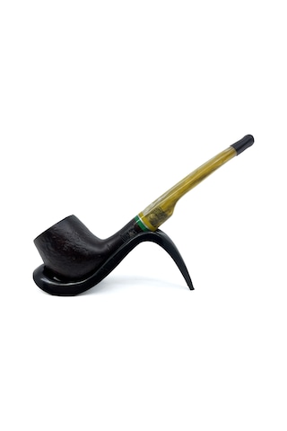 Dapper Half Bent Billiard Briar Gül Kökü 9 Mm Filtreli El Yapımı Pipo - 3553