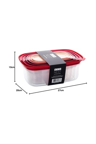 Ultraform Nest Saklama Set Kırmızı 12 Parça Sku: Smg8690010567291 Açık