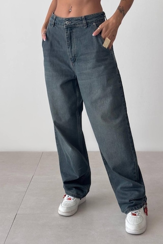 Lacarino 7587 Skater Fıt Kadın Jean Pantolon Green Tint