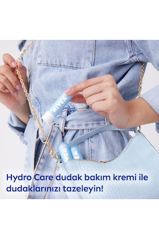 Nıvea Hydro Care Dudak Bakım Kremi, 24 Saat Nem, Aloe Vera, Saf Su Ve Doğal Yağlar, Spf 15, Gün Boyu Sku: Smg8690010394767