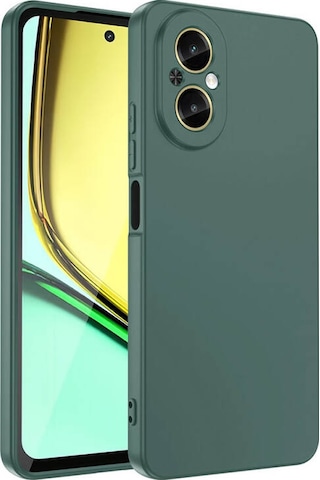 Realme 12 Lite Kılıf İçi Telefonu Çizmeyen Kadife Kaplı Dışı Soft Yapılı Esnek Lansman Kapak Ryc/mara Koyu Yeşil