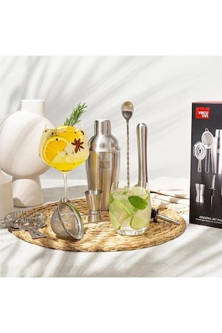 Vacu Vin Kokteyl Seti Xl 7 Parça , Kutulu Çok Renkli