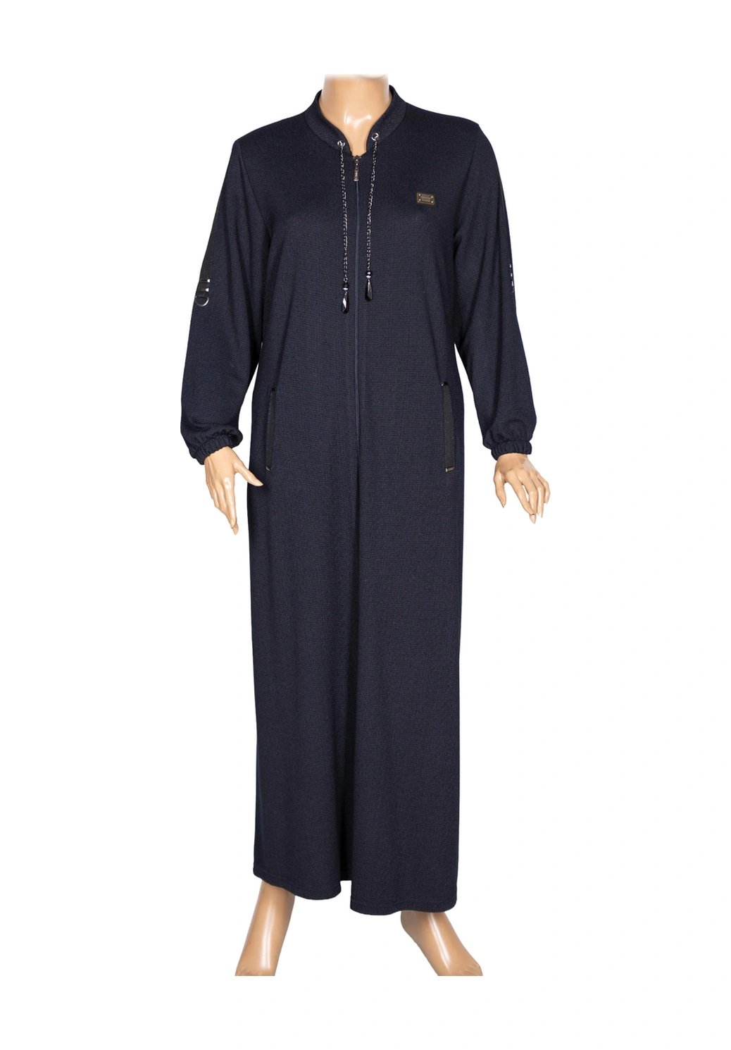 Hesna Kadın Zeren Battal Beden Baharlık Boydan Lacivert Pardesü Lacivert