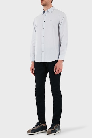 Armani Exchange Erkek Gömlek Xm000429 Af13141 Mb004 Mavi-beyaz Mavi-beyaz