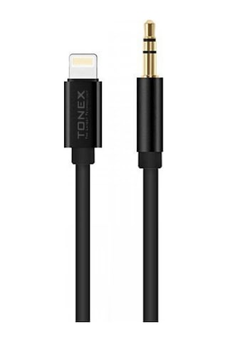 Tonex AX-02 Lightning to 3.5mm Audio AUX Ses Kablosu Siyah