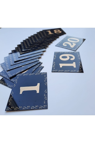 Kapı Numarası 5.5x6.5 Kendinden Yapışkanlı No:1 Den 20’E