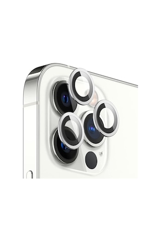 Apple Uyumlu iPhone 14 Pro Mercek Lens Kamera Koruyucu GRİ
