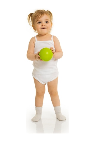 HelloBaby Beyaz Body İp Askılı