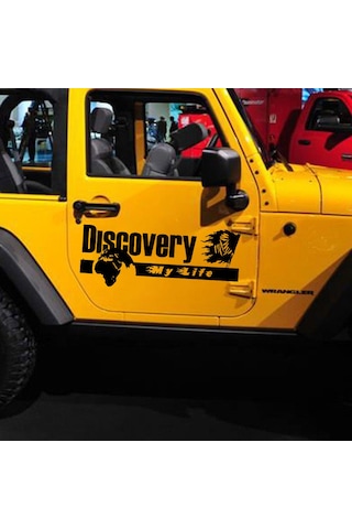 60 X 24 cm - Discovery Dakar Araba sticker. Sağ Sol Set