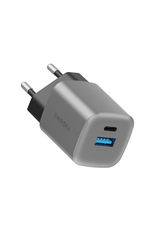 Ampcharge Gan35 35w Type-c Ve 30w Usb 3.0 Çıkışlı Hızlı Şarj Aleti - Koyu Gri