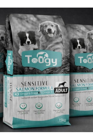 Tougy Somonlu Hassas Sindirim Yetişkin Köpek Maması 15 Kg Premium Sensitive Salmon Formula