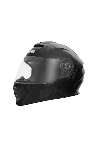 Gp Nero Mks004-b Güneş Vizörlü Şeffaf Çene Açılır Motosiklet Kaskı Siyah