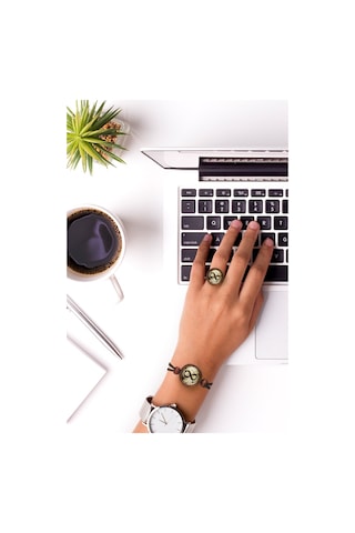 Sonsuzluk Sembolü Ahşap Bileklik Kahverengi