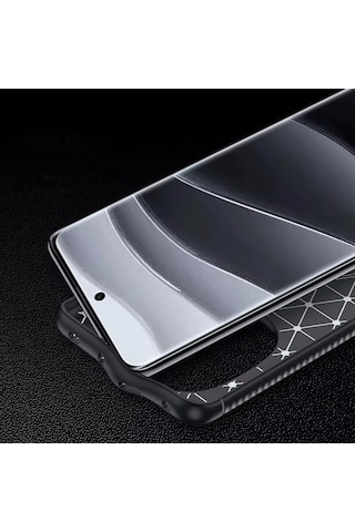 Xiaomi Redmi Note 14 Pro Kılıf Kamera Koruma Karbon Desen Silikon