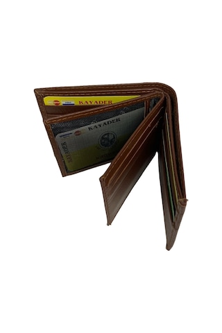 Kayader Taba Rengi Deri Erkek Cüzdanı 016-02 Taba