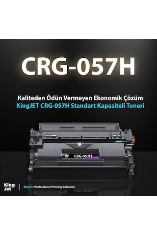 Kingjet Canon Uyumlu Crg-057h Yüksek Kapasiteli Çipli Uyumlu Toneri I-sensys Lbp236 Uyumlu