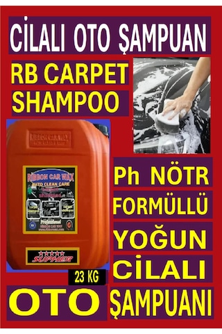 Carper Shampoo Ph Nötr Formüllü Cilalı Oto Yıkama Şampuanı 23 Kg