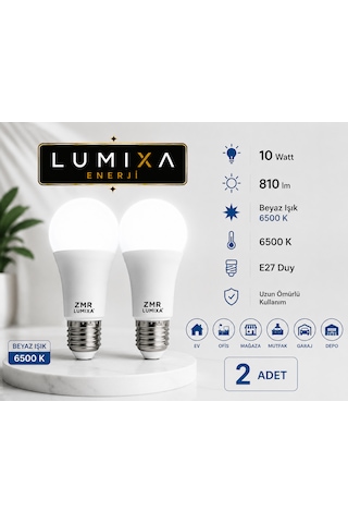 10 Watt 810 Lm Beyaz Renk Ampul 3 Adet