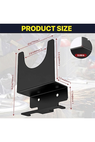 Youmex 2 Adet Duvar Montajlı Açılı Taşlama Makinesi Askısı - 5 İnç Taşlama Ve Polisaj Makineleri İçin Dayanıklı Metal Stand