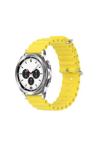 Microsonic Samsung Uyumlu Gear S3 Classic Kordon Ocean Band Sarı