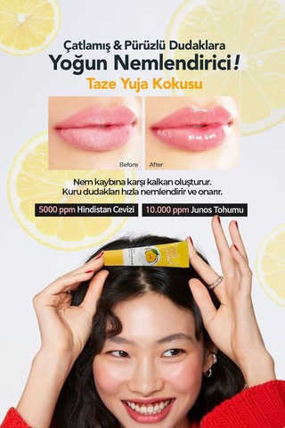 Esfolio Hindistan Cevizi ve Yuja İçeren Onarıcı Dudak Balmı Esfolio Coconut Yuja Lip Balm