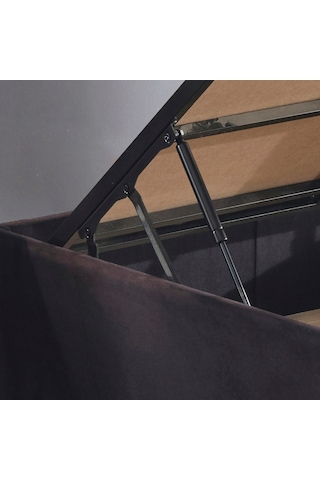 Nironyatak Niron Ela Baza Ve Başlık Seti -100 x 200 CM Cm Tek Kişilik Siyah Kumaş