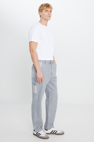 Lee Pamuk Relaxed Straight Fit Cepli Jean Kot Denim Pantolon Gri
