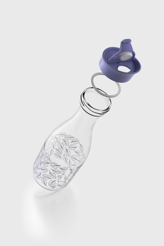 Renga Odesa Çiçek Desenli 1000 Ml Cam Karaf 212010 Mor